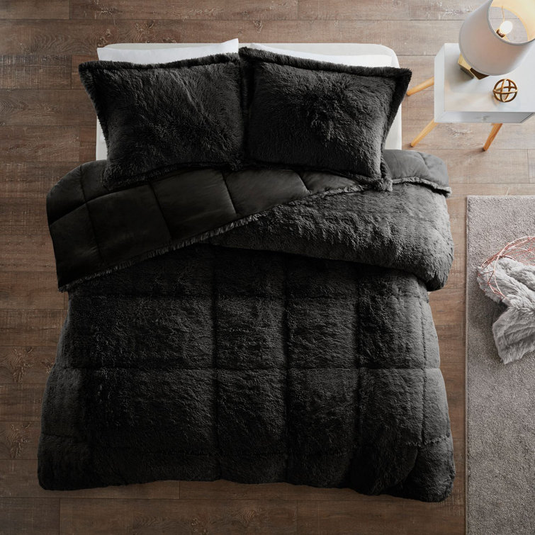 Rosdorf Park Trahan Faux Fur Comforter Set & Reviews Wayfair